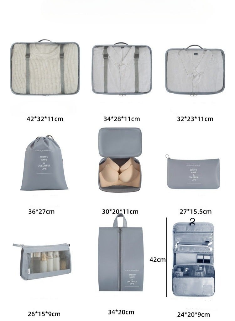 EBMINI Travel Storage Bag Nine Piece Set Business Trips  - Image 2