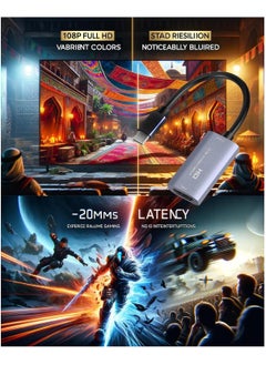 Generic Audio/Video Capture Card, USB3.0 HDMI to USB C, 4K 1080P 60FPS Capture with Type-C Adapter Devices for Live Streaming Game and Video Recorder, for Windows Mac OS X Zoom  - Image 2