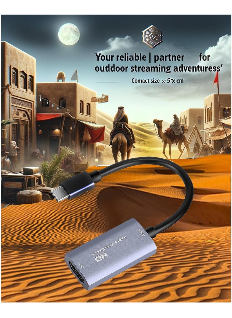 Generic Audio/Video Capture Card, USB3.0 HDMI to USB C, 4K 1080P 60FPS Capture with Type-C Adapter Devices for Live Streaming Game and Video Recorder, for Windows Mac OS X Zoom  - Image 4