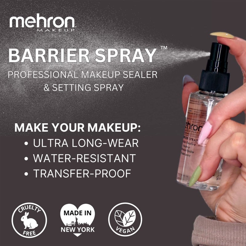 Mehron Makeup Barrier Spray | Setting Spray for Makeup | Make up Setting Spray for Face 9 fl oz (266 ml) - Image 4