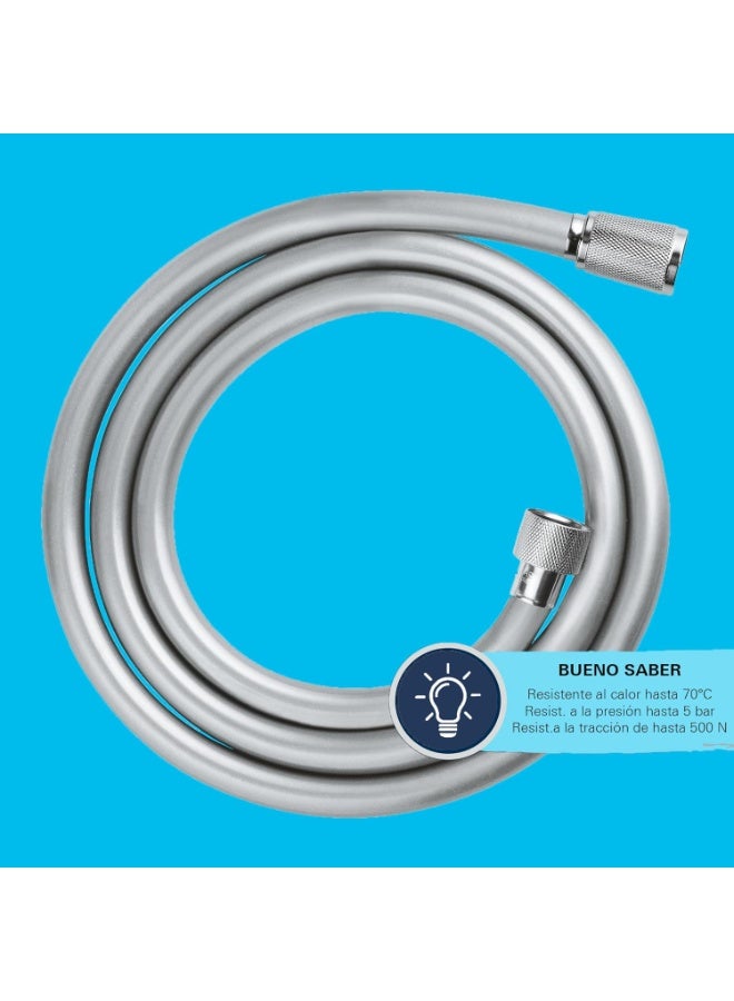 GROHE Relexaflex Shower Hose | 1500mm | Smooth Surface | Easy to Clean | Heat Resistant | AntiFold Bendproof | Bathroom Fixtures | Chrome | 28151001 - Image 1