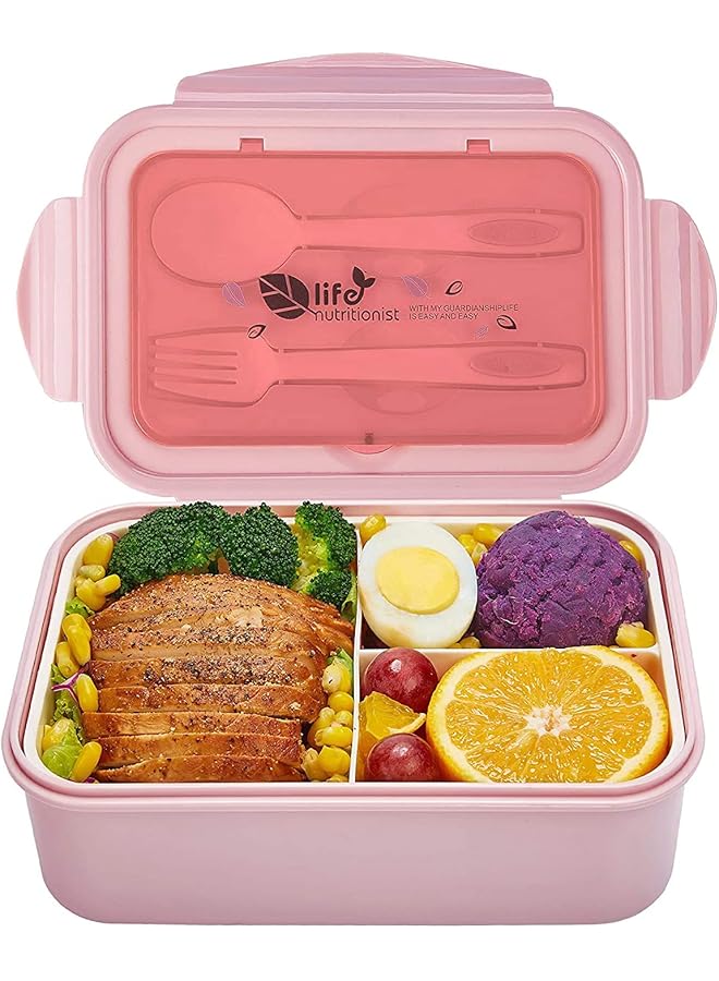 Green Tiger Bento Box,Bento lunch Box for Kids and Adults, Leakproof Lunch Containers with 3 Compartments, Lunch box Made by Wheat Fiber Material - Image 1