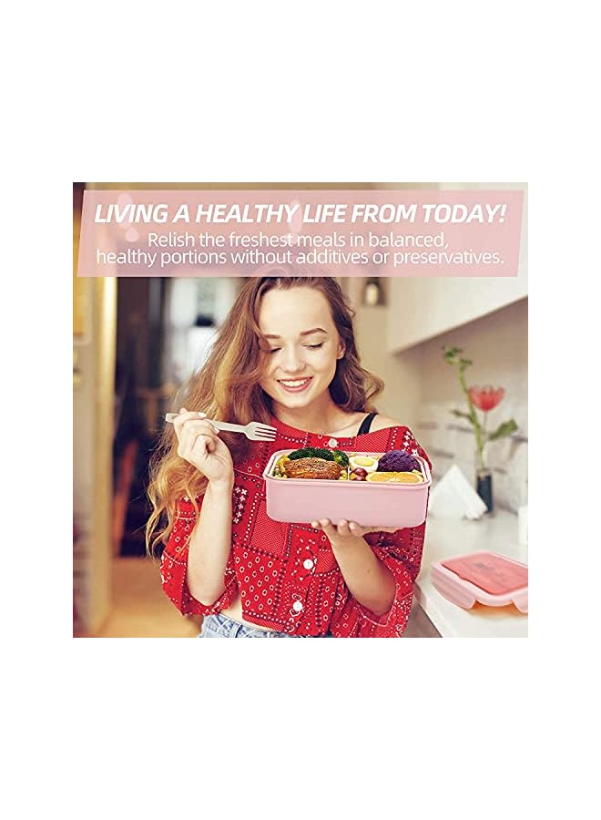 Green Tiger Bento Box,Bento lunch Box for Kids and Adults, Leakproof Lunch Containers with 3 Compartments, Lunch box Made by Wheat Fiber Material - Image 3