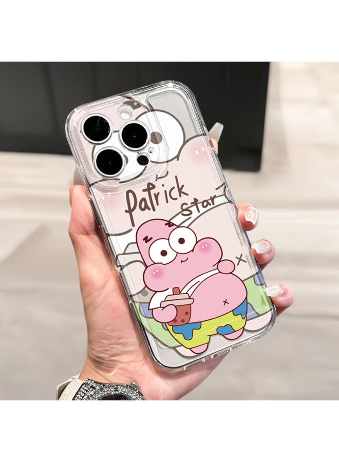Inkaida Yingkaida Apple 16 Promax Phone Case New Year Iphone 16 Promax Protective Case Full Coverage Anti-drop Men And Women Creative Transparent Painted Big Star Flash Tea - Image 1