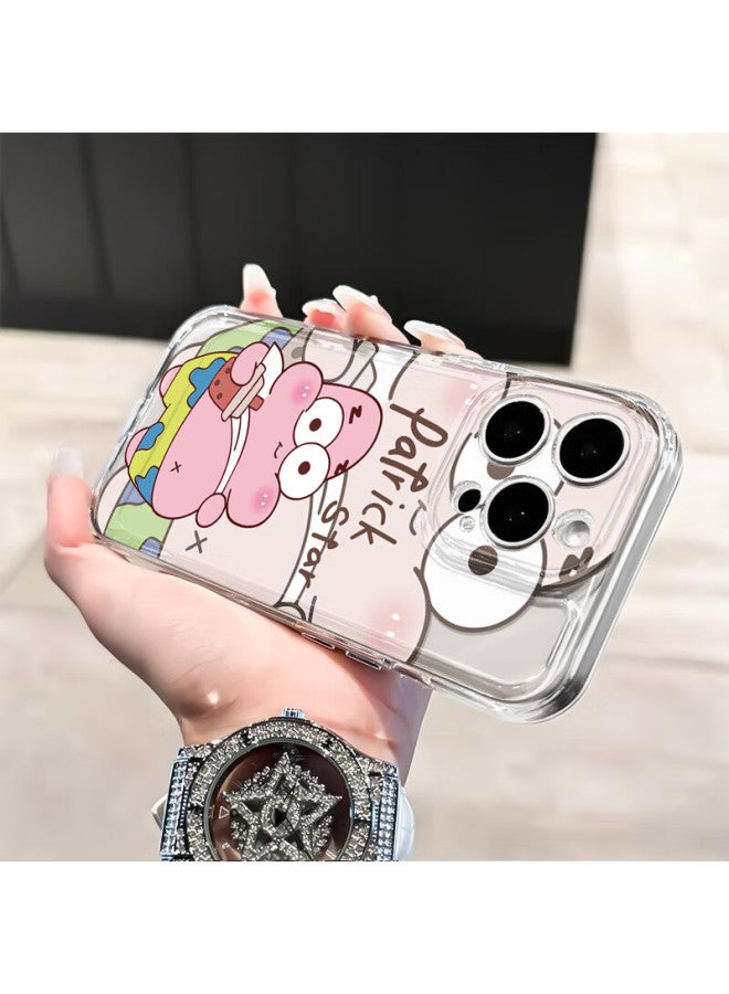 Inkaida Yingkaida Apple 16 Promax Phone Case New Year Iphone 16 Promax Protective Case Full Coverage Anti-drop Men And Women Creative Transparent Painted Big Star Flash Tea - Image 2