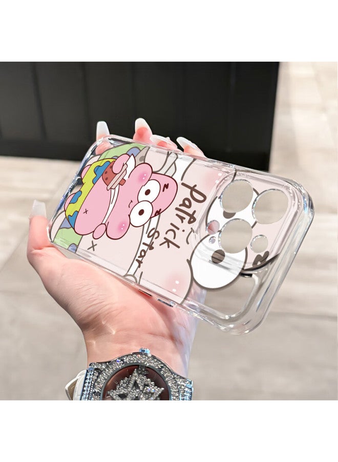 Inkaida Yingkaida Apple 16 Promax Phone Case New Year Iphone 16 Promax Protective Case Full Coverage Anti-drop Men And Women Creative Transparent Painted Big Star Flash Tea - Image 4