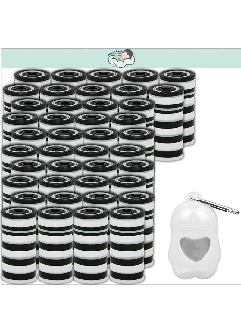 amchi baby Amchi Baby Disposable Scented Bags pack of 42 rolls/840 Bags with Dispenser- White  - Image 1