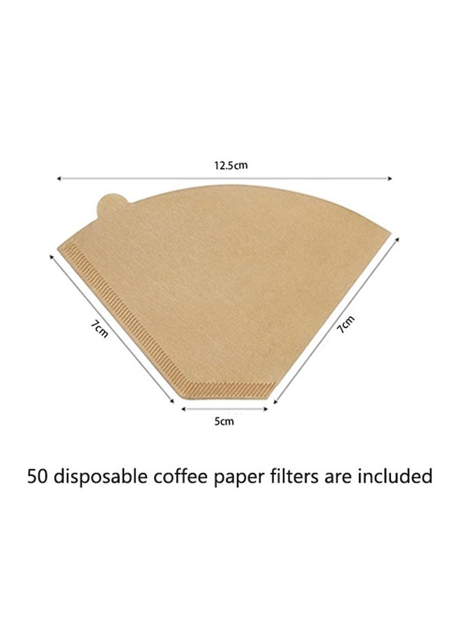 Coffee Filter Holder,50 disposable coffee paper filters are included Black Coffee Filter Holders for Counter Filter Holder with Stainless Steel Material,Coffee Filter Storage - Image 5