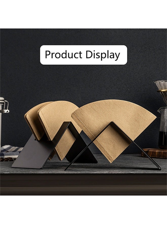 Coffee Filter Holder,50 disposable coffee paper filters are included Black Coffee Filter Holders for Counter Filter Holder with Stainless Steel Material,Coffee Filter Storage - Image 3