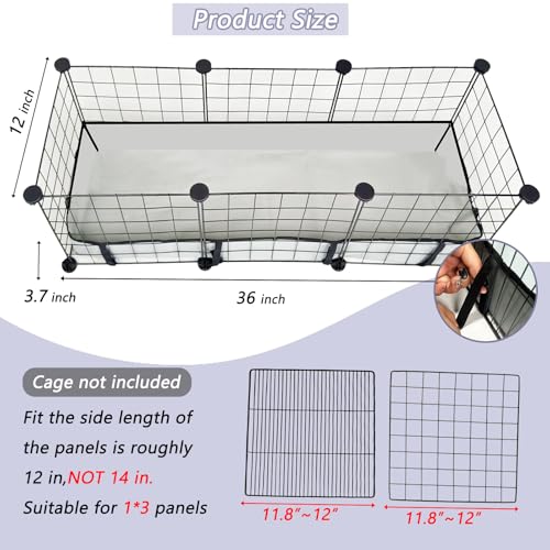 DZWLKJ Guinea Pig Cage Liner Tarp Bottom Waterproof and Washable Base Also for Rabbits, Bunny, Chinchesillas, Hedgehog, Ferrets and Other Small Animals(12x36 inches) - Image 2
