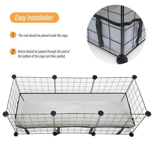 DZWLKJ Guinea Pig Cage Liner Tarp Bottom Waterproof and Washable Base Also for Rabbits, Bunny, Chinchesillas, Hedgehog, Ferrets and Other Small Animals(12x36 inches) - Image 3