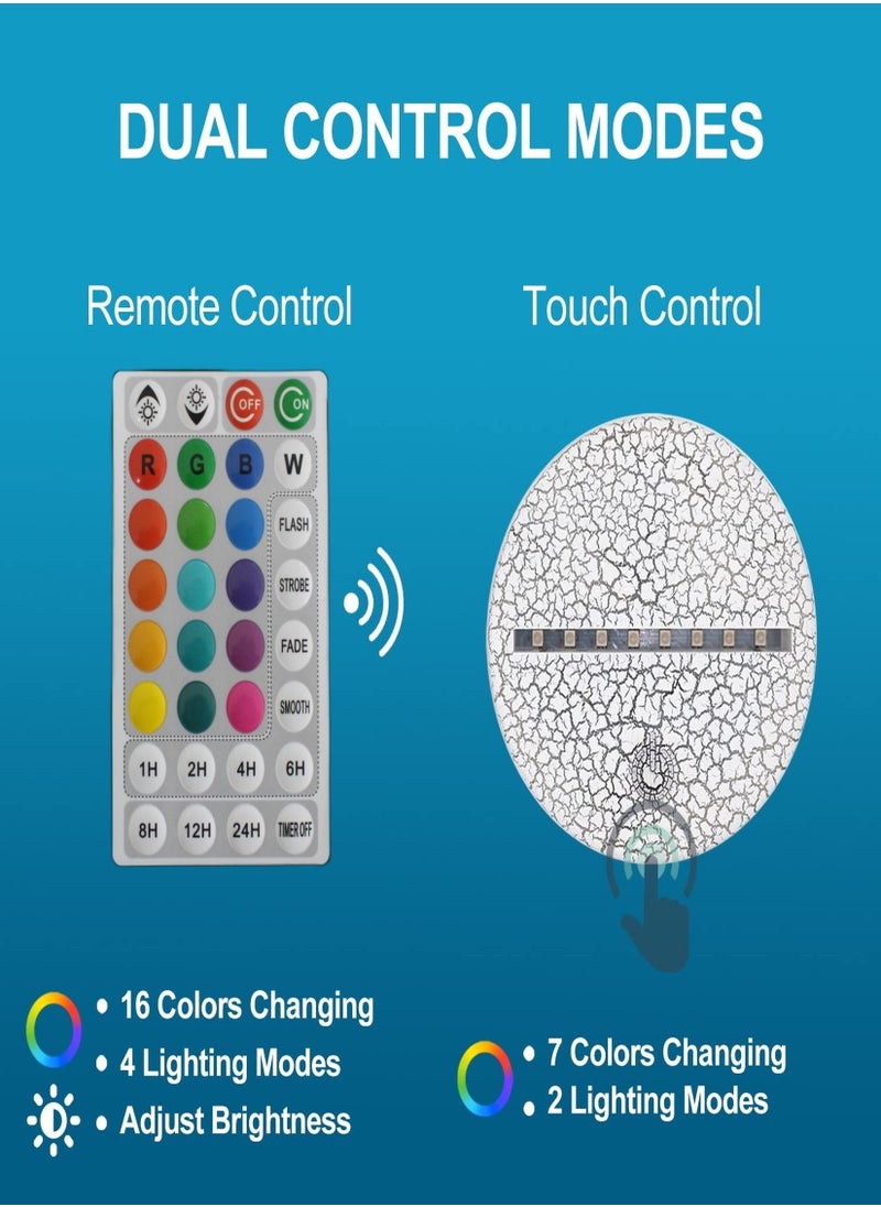 Al Ahli 3D Night Light LED Lamp Table Lamp Football Illusion Lamp Remote Control Touch 16 Colors Changing Timer Function Football Gifts SPL League
