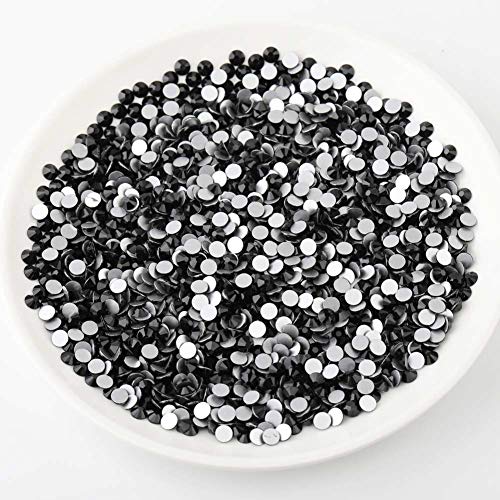 beadsland Flat Back Crystal Rhinestones Round Gems, Black (2.7-2.8mm) SS10/1440pcs - Image 4