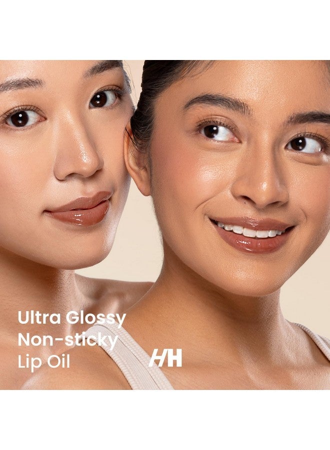 Handmade Heroes 100% Natural Vegan Lip Oil with Squalane Non-Sticky Lip Gloss Moisturizing, Shiny, Nourishing Korean Lip Gloss - Caramel Chestnut - Image 4