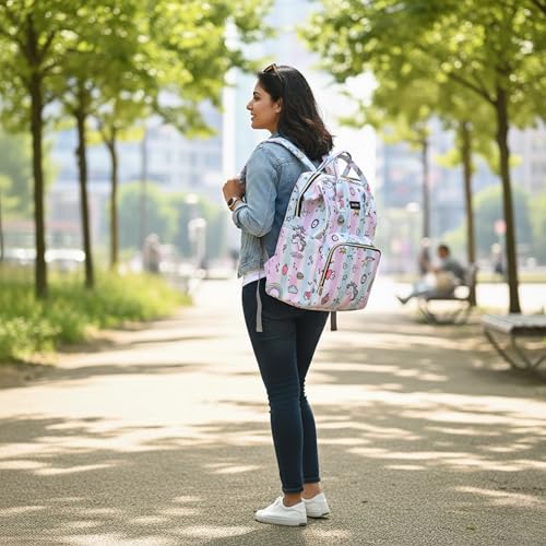 MAMMA Diaper Bag for Mothers for Travel, Baby Bag for Mother Travel, Hospital Bag for Delivery Women, Baby Diaper Bag for Mom, 12 Pockets Diaper Bags for Mothers with 9 Months Warranty - Image 2
