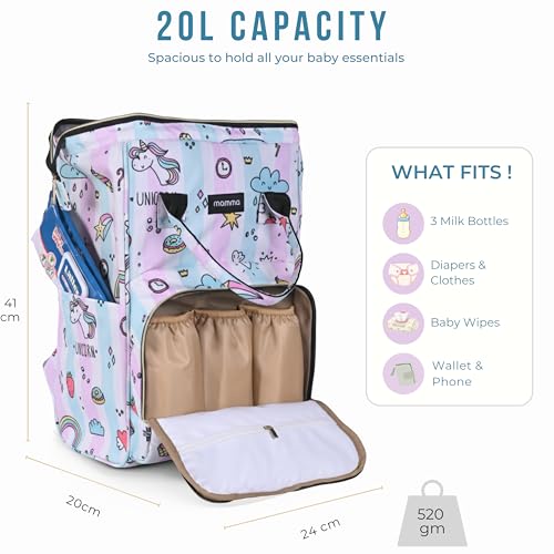 MAMMA Diaper Bag for Mothers for Travel, Baby Bag for Mother Travel, Hospital Bag for Delivery Women, Baby Diaper Bag for Mom, 12 Pockets Diaper Bags for Mothers with 9 Months Warranty - Image 3