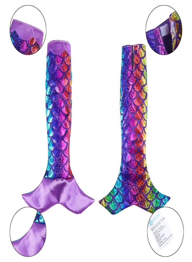 E-TING Santa Mermaid Dress Clothing for Elf Doll Christmas Accessories (Purple) - Image 3