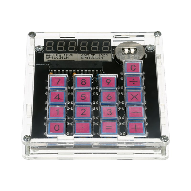 DIY MCU Calculator Kit Digital Tube Calculator with Transparent Case - Image 1