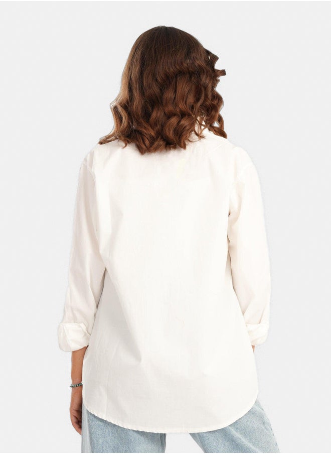 Clue - Printed Shirt with Collared Neck - Image 1