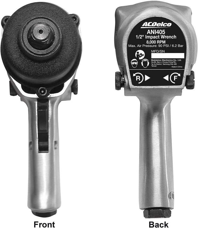 ACDelco ANI405A Heavy Duty Twin Hammer ½” 500 ft-lbs. 5-Speed Pneumatic Impact Wrench Tool Kit - Image 3