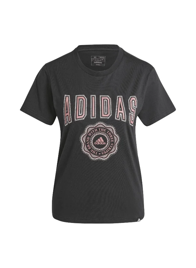 اديداس adidas W Collegiate T Black Training T-Shirts 2XS