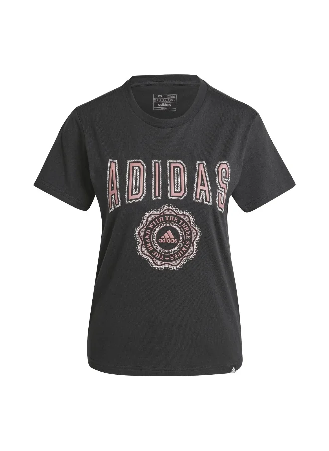 اديداس adidas W Collegiate T Black Training T-Shirts 2XS