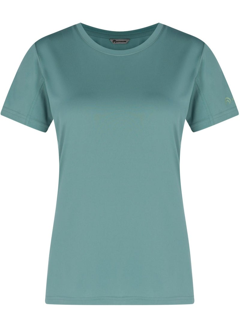 Outventure Women’s Outdoor Blue Green T-Shirt – Fitted Cut, Durable Fabric, Lightweight & Breathable, High Wear Resistance for Active Adventures - Image 5