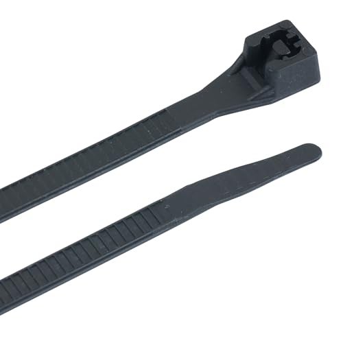 Gardner Bender 46308UVB Cable Tie 8 inch 75 lb Tensile Strength Wire Cord Management Industrial and Household Use Nylon Zip Tie 100 Pk UV Resistant Black - Image 1