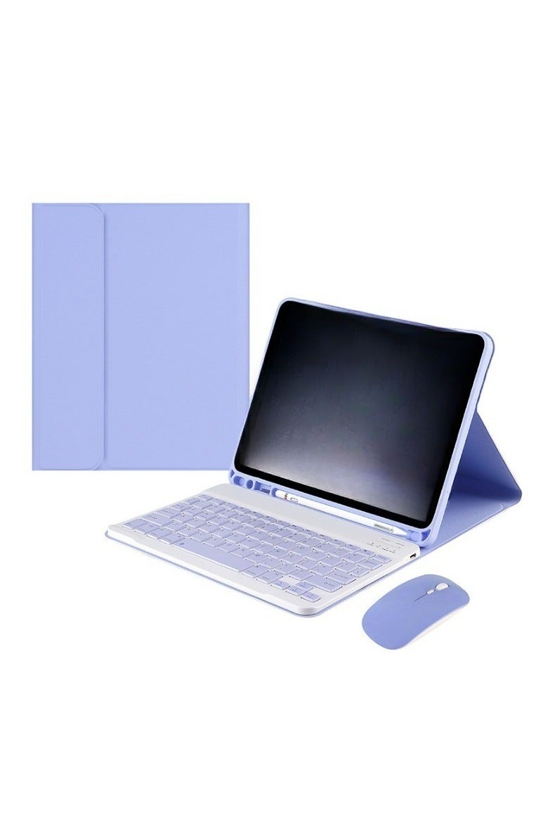 Bilingual Keyboard Case for iPad Air 11-inch 2025 M3/iPad Air 11-inch  2024 M2, Detachable Wireless Keyboard Pen Holder Ultra-thin Leather Smart Case with Mouse  - Image 1