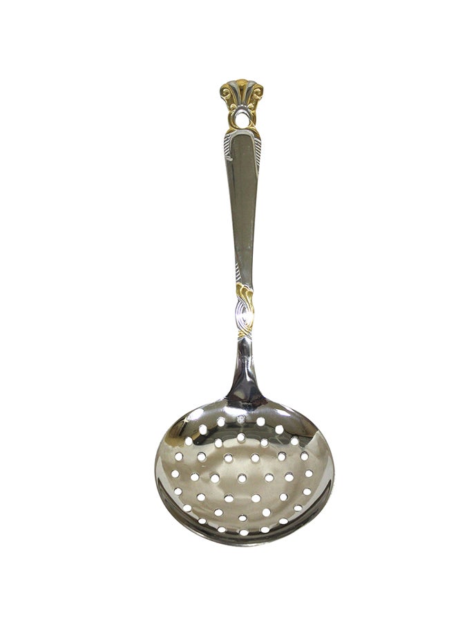 Cc Stainless Steel Serving Spoon With Decorative Handle Silver 25cm - Image 1