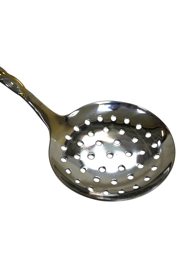 Cc Stainless Steel Serving Spoon With Decorative Handle Silver 25cm - Image 2