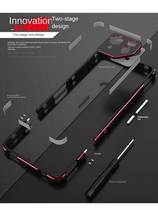 General Compatible with Asus ROG Phone 8 Pro Bumper Ultra Thin Metal Frame Hard Cover for ROG Phone 8 Pro 5G with Camera Lens Protector  - Image 2