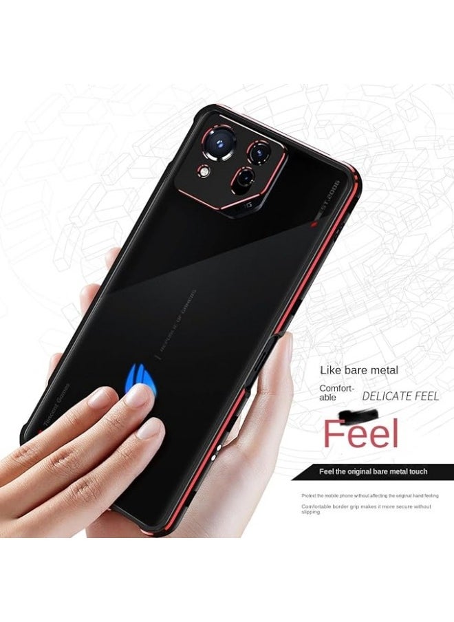 General Compatible with Asus ROG Phone 8 Pro Bumper Ultra Thin Metal Frame Hard Cover for ROG Phone 8 Pro 5G with Camera Lens Protector  - Image 3