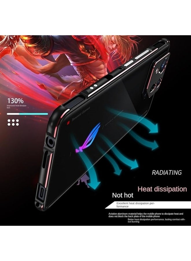General Compatible with Asus ROG Phone 8 Pro Bumper Ultra Thin Metal Frame Hard Cover for ROG Phone 8 Pro 5G with Camera Lens Protector  - Image 4