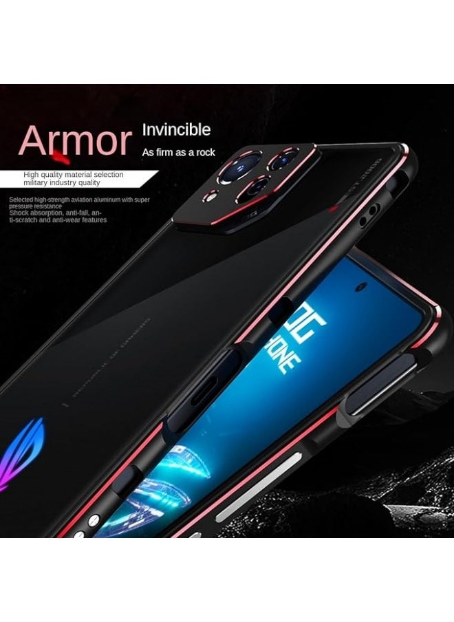 General Compatible with Asus ROG Phone 8 Pro Bumper Ultra Thin Metal Frame Hard Cover for ROG Phone 8 Pro 5G with Camera Lens Protector  - Image 5
