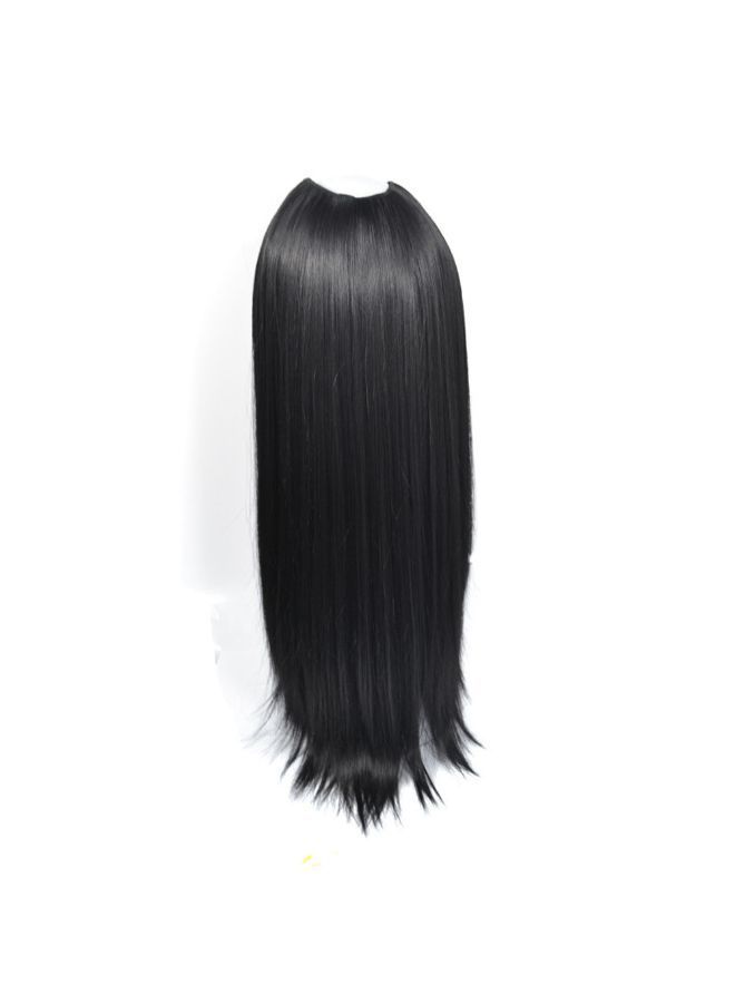 نيبمينينت شعر مستعار مسترسل ومصنوع من الألياف الصناعية خيوط النسيج على شكل حرف U ومزود بجزء أمامي الدانتيل أسود 65x25x5سنتيمتر - Image 5