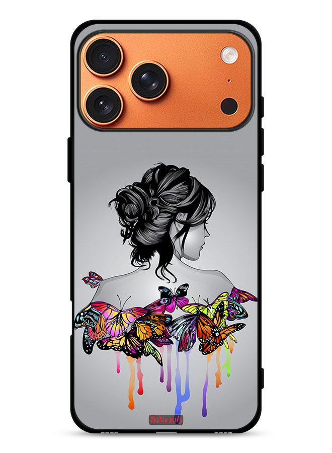 Tolwak Apple iPhone 17 Pro Max Protective Case Cover Butterflies And Girl Abstract Art - Image 1
