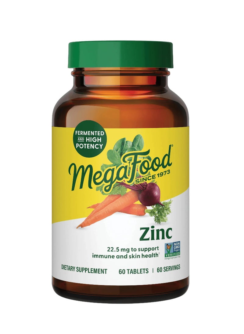 MegaFood Vegan Wholefood, Zinc, 22 mg, 60 Organic Vegcaps