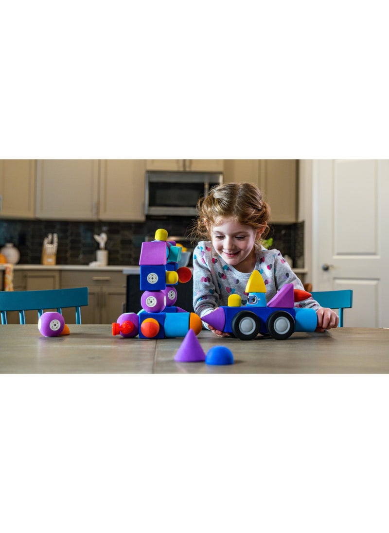 blockaroo - BLOCKAROO MAGNETIC FOAM BLOCKS -MEDIUM -ROADSTER - Image 1