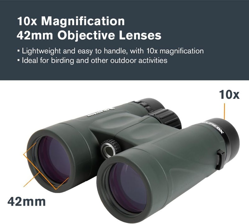 Celestron Nature DX 10x42mm Binoculars with Multi-Coated Lens and Carry Case - Image 2