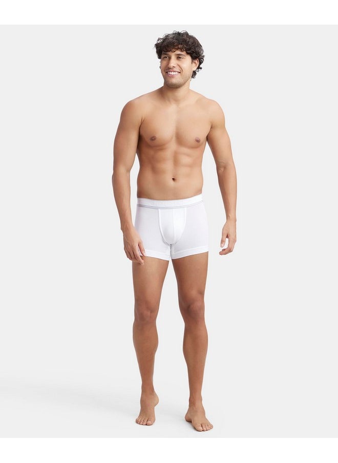 JOCKEY - Jockey HG16 Men's Tencel Micro Modal Elastane Stretch Solid Trunk with Natural Stay Fresh Properties_White_L - Image 1