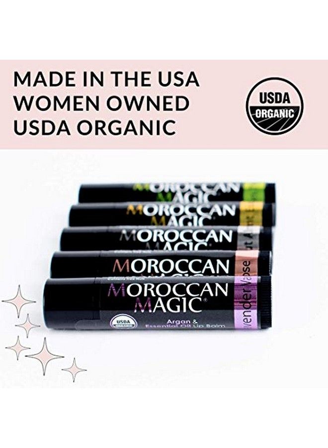 Moroccan Magic Organic Lip Balm Variety Pack Gift Set | Natural Argan And Essential Oils | Smooth | Nontoxic Cruelty Free | 8 Pack - Image 5