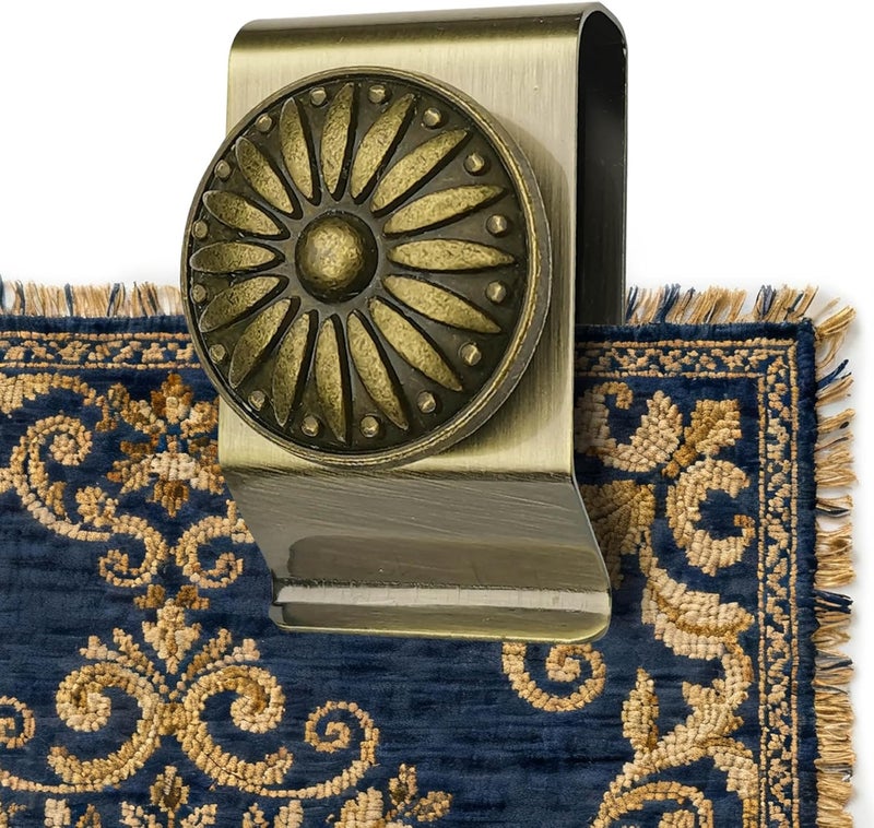 Doselves Tapestry Wall Hanging Clamps 4PCS 1.2x2.0 Textile Art Decoration Hangers Metal Clips for Hanging Rugs Carpet Display (Antique) - Image 1