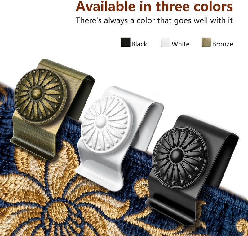 Doselves Tapestry Wall Hanging Clamps 4PCS 1.2x2.0 Textile Art Decoration Hangers Metal Clips for Hanging Rugs Carpet Display (Antique) - Image 3