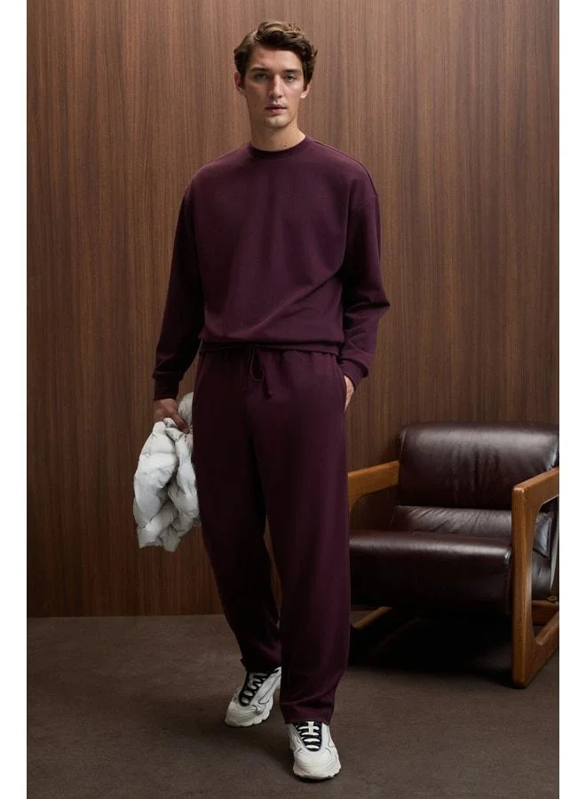 GRIMELANGE VIENTO Men's Bike Collar Long Sleeve Regular Fit Burgundy Sweatshirt.