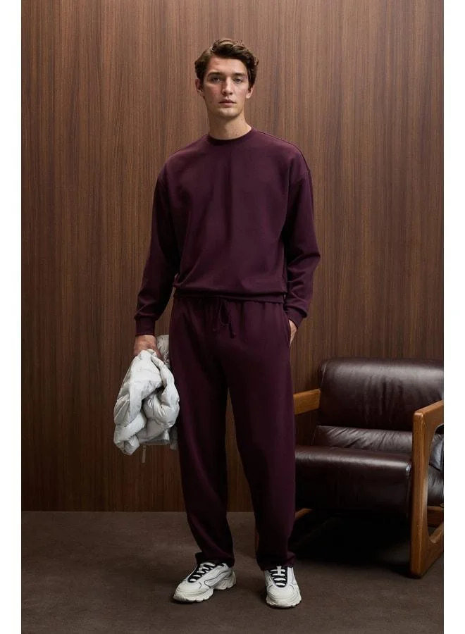 GRIMELANGE VIENTO Men's Bike Collar Long Sleeve Regular Fit Burgundy Sweatshirt.