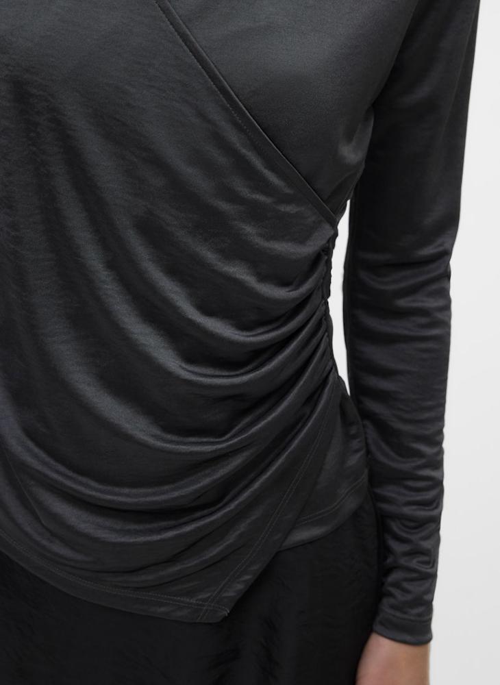 فيرو مودا بلوزة بأكمام طويلة ملفوفة من فيمنايما - Image 3