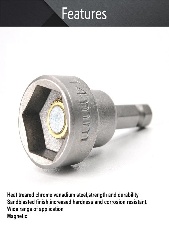 اتول مارت مثقاب تثبيت صواميل مغناطيسي سريع التغيير من يو تول مارت، مقاس 1/4 بوصة، ساق سداسية، 14 مم، طول 65 مم، متري، قطعتان - Image 3