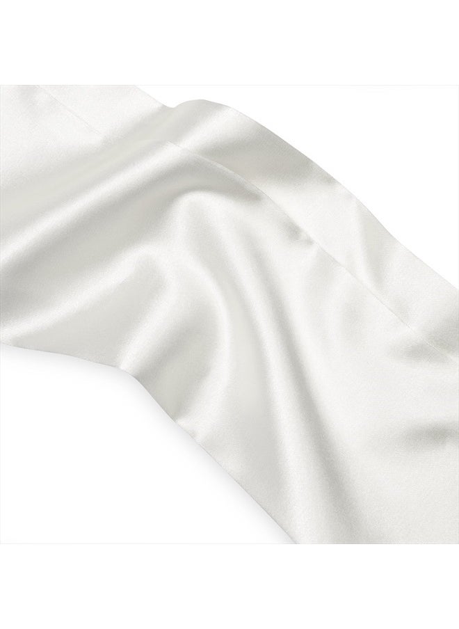 BOLEROSE - Bridal Wedding Bridesmaid Satin Long Sash Belt (Ivory, 10 CM X 250 CM) - Image 1