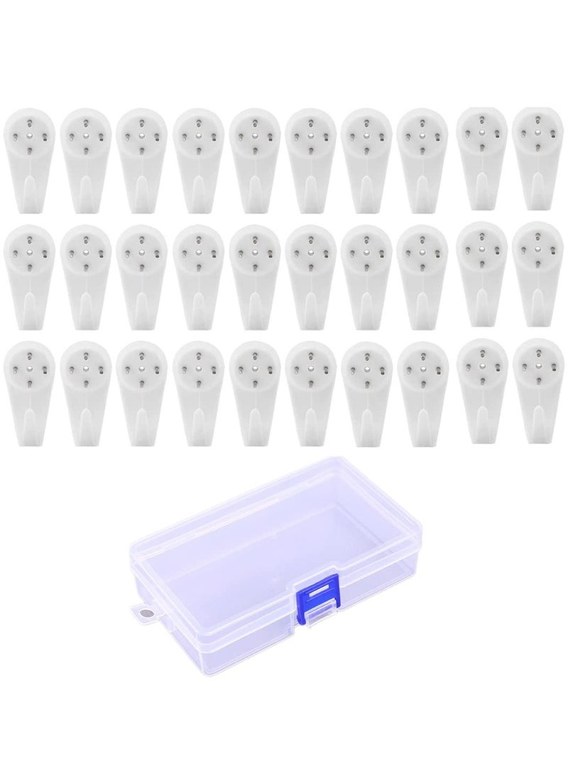Wall hooks, 30 pack, no trace nails, no trace wall hooks for photo frames with box  - Image 1